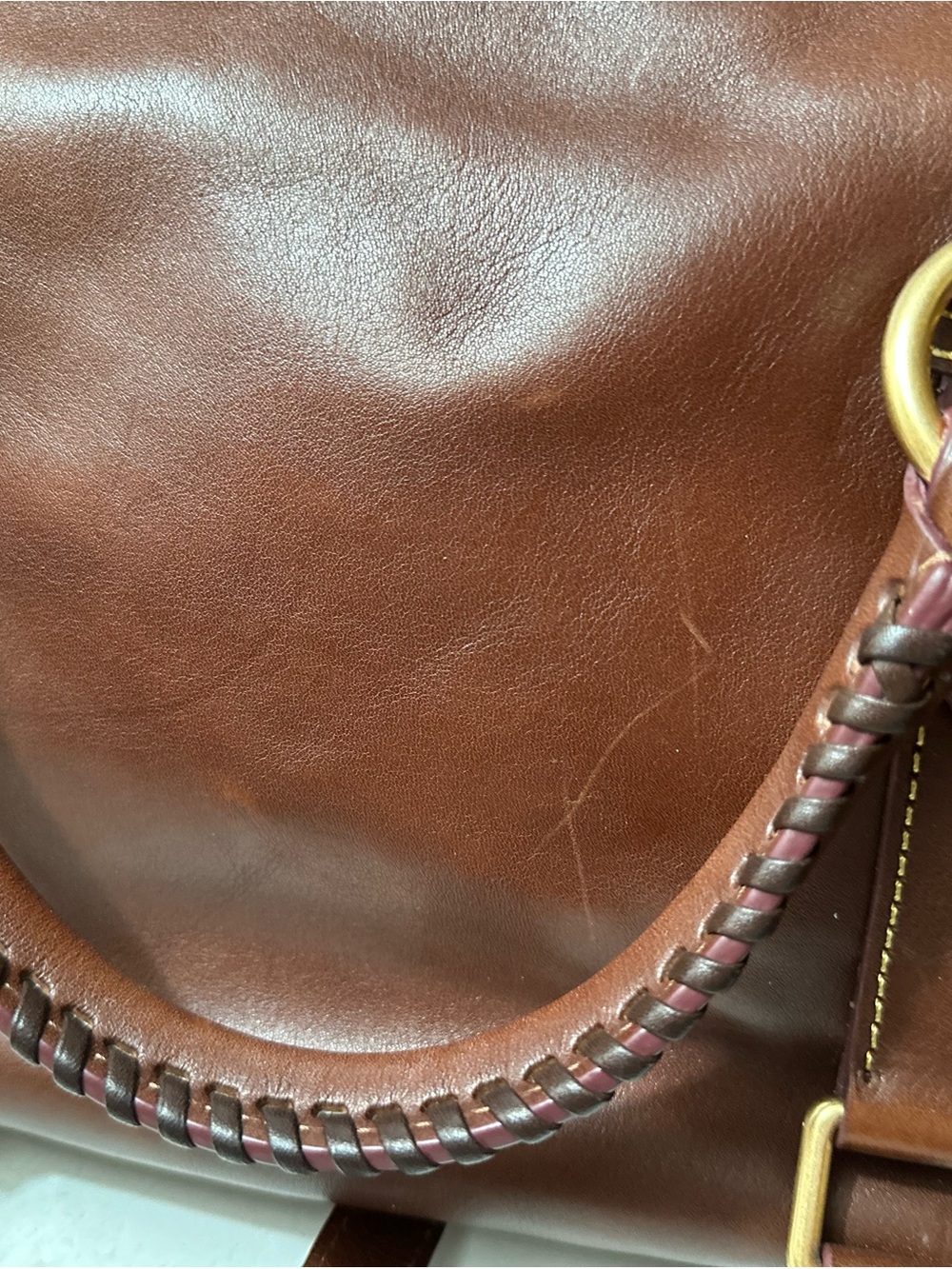 Chestnut Dooney & Bourke Florentine Leather Satchel NWT - Picture 12 of 13